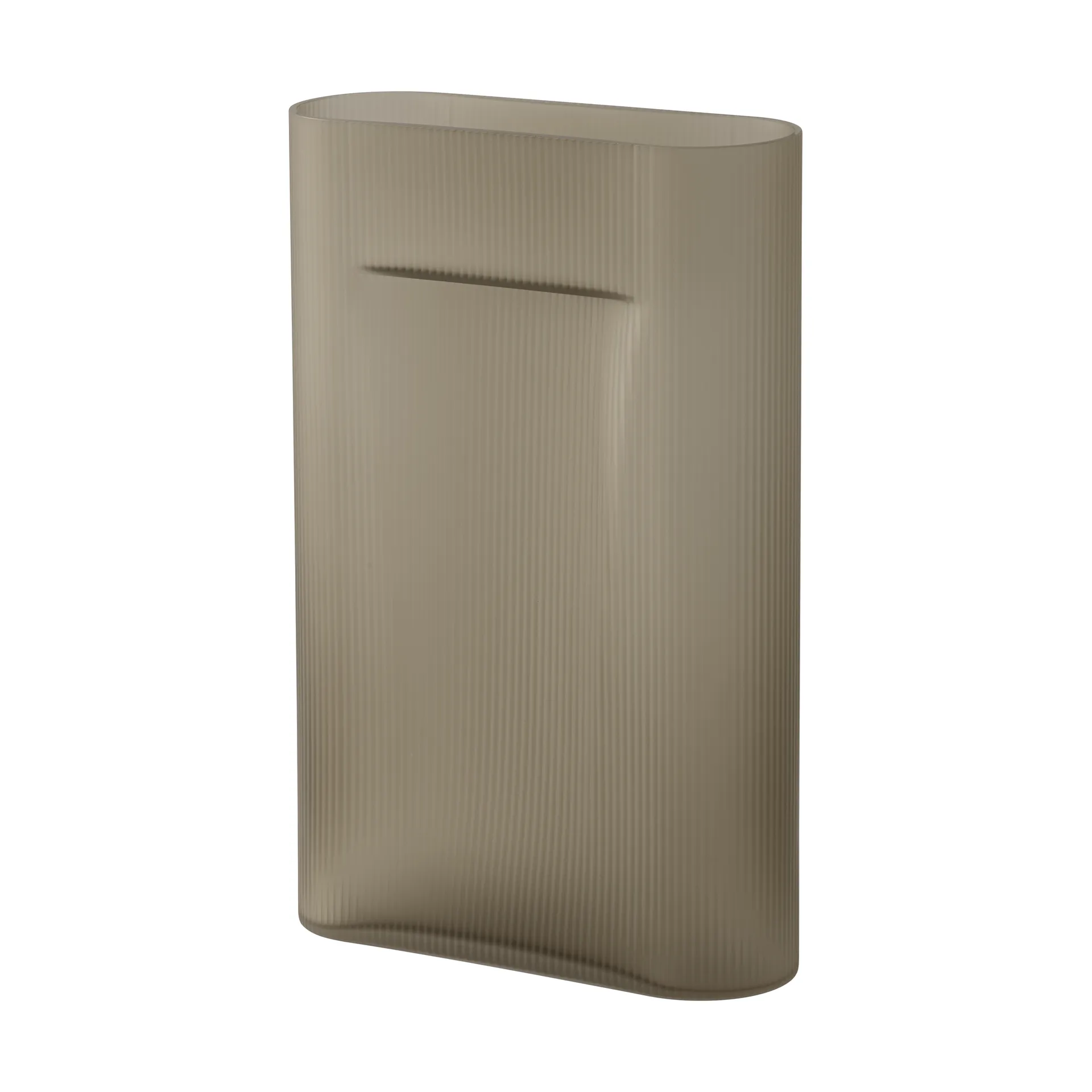 Ridge vase frosted glass 48,5 cm, Taupe Muuto