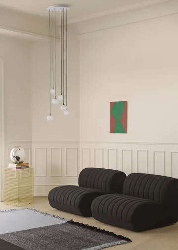Rime Pendant Cluster 6 pendant lamp - Black, Ø12 cm - Muuto