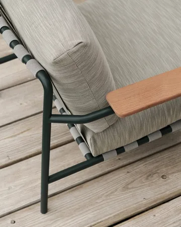 Settle lounge chair - Ribbed Weave 2 Dark green - Muuto