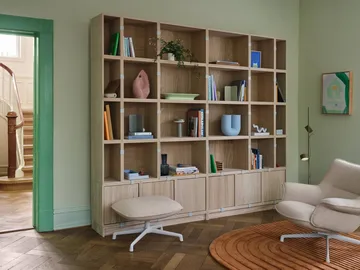 Stacked 2.0 shelving open, large - oak - Muuto