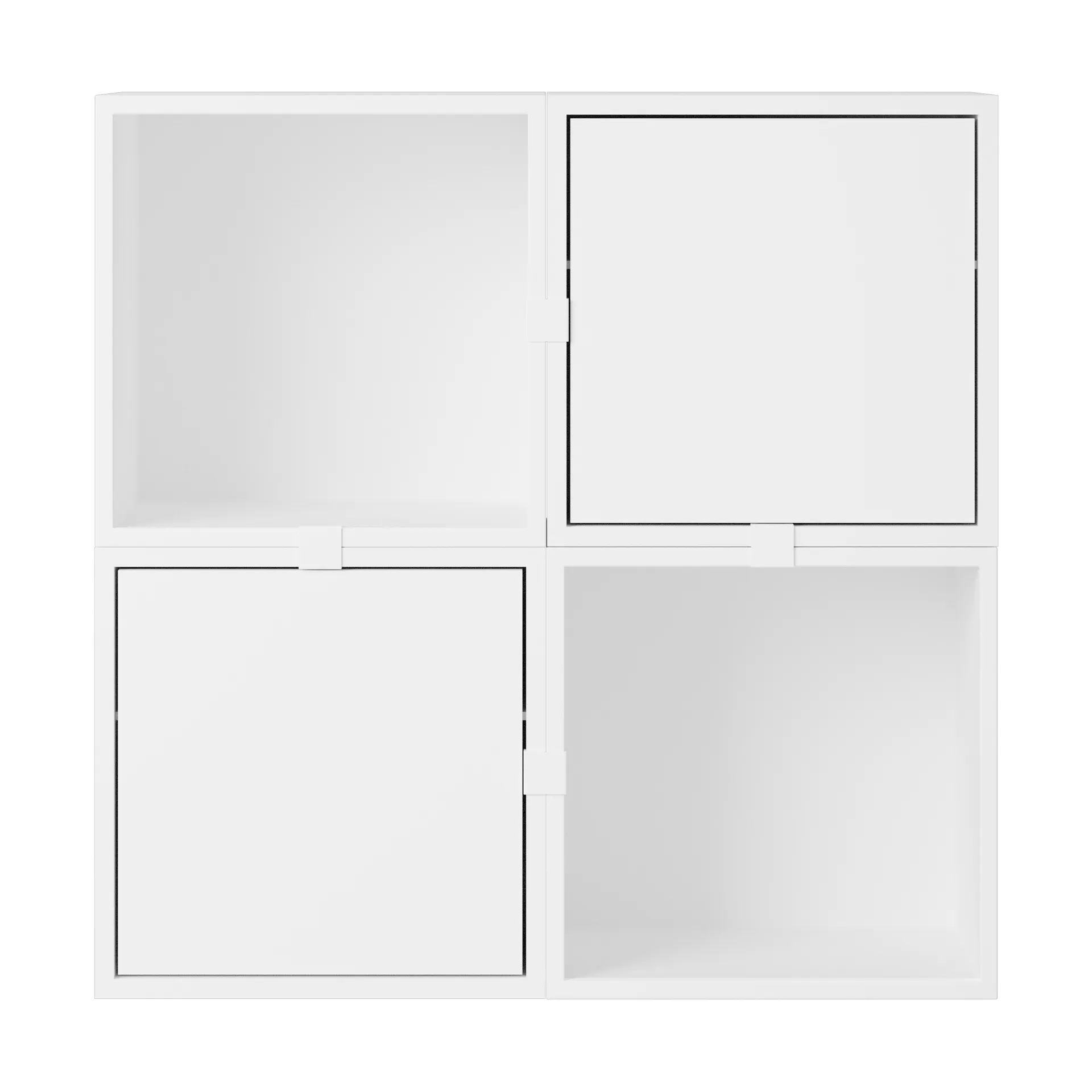Stacked storage system hallway configuration 4, White Muuto