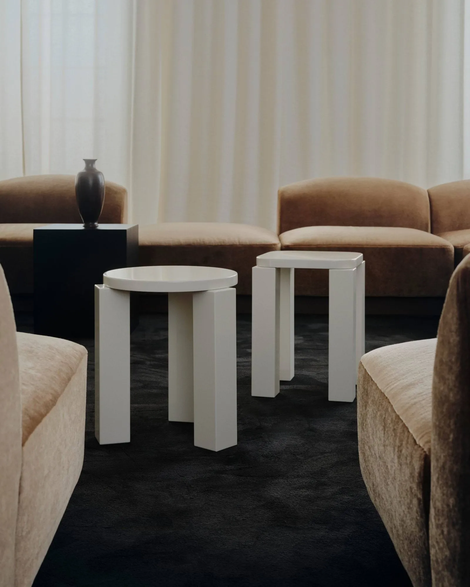 Atlas stool, Cream New Works
