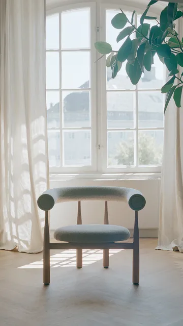 Bukowski Lounge Chair - Oak, Moss 17 - New Works
