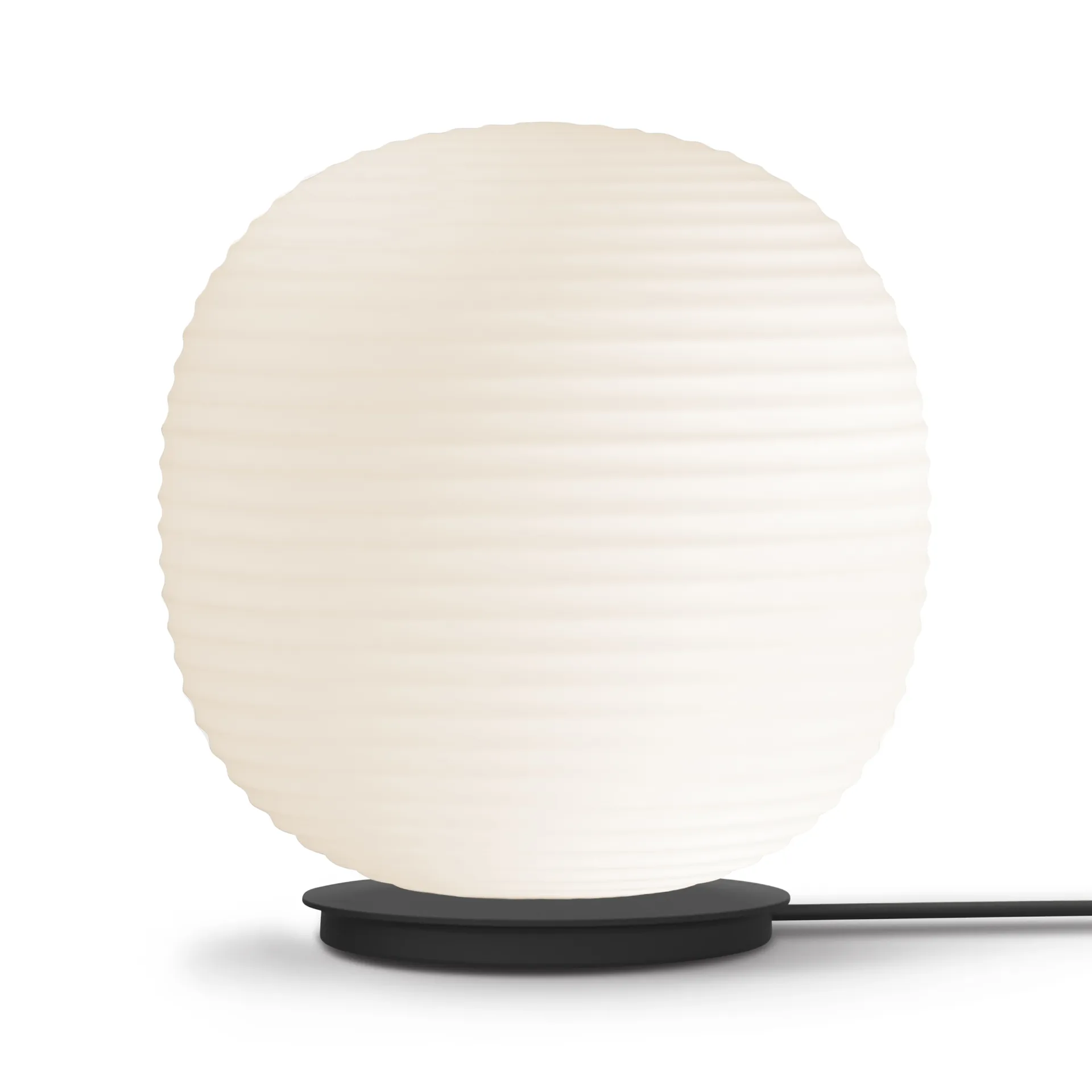 Lantern Globe floor lamp large, Frosted white opal glass New Works