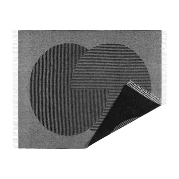 Circles wool throw 130x185 cm - Black - NJRD