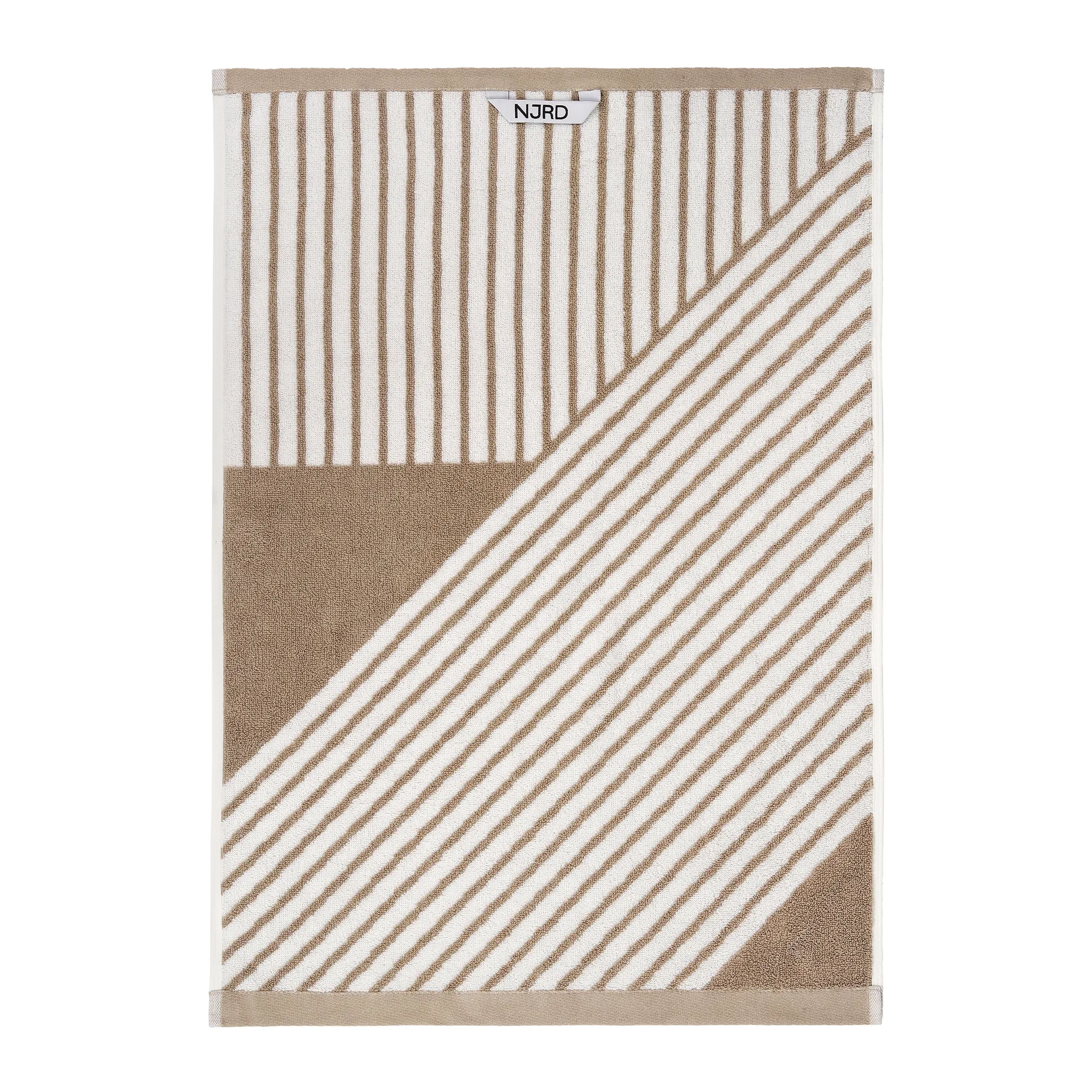 Stripes towel 50x70 cm, Beige NJRD