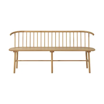 VIOR bench with backrest - Lacquered oak - NJRD