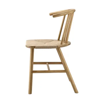 VIOR dining chair with woven seat, Lacquered oak-natural, 4-pack - NJRD