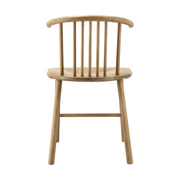 VIOR dining chair with woven seat, Lacquered oak-natural, 4-pack - NJRD