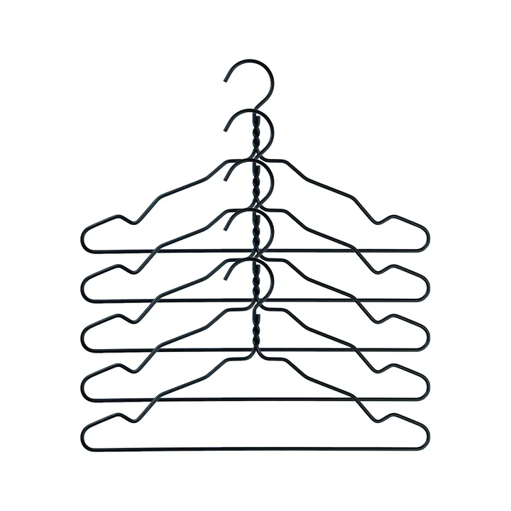 Alu hanger 5-pack - black - Nomess Copenhagen