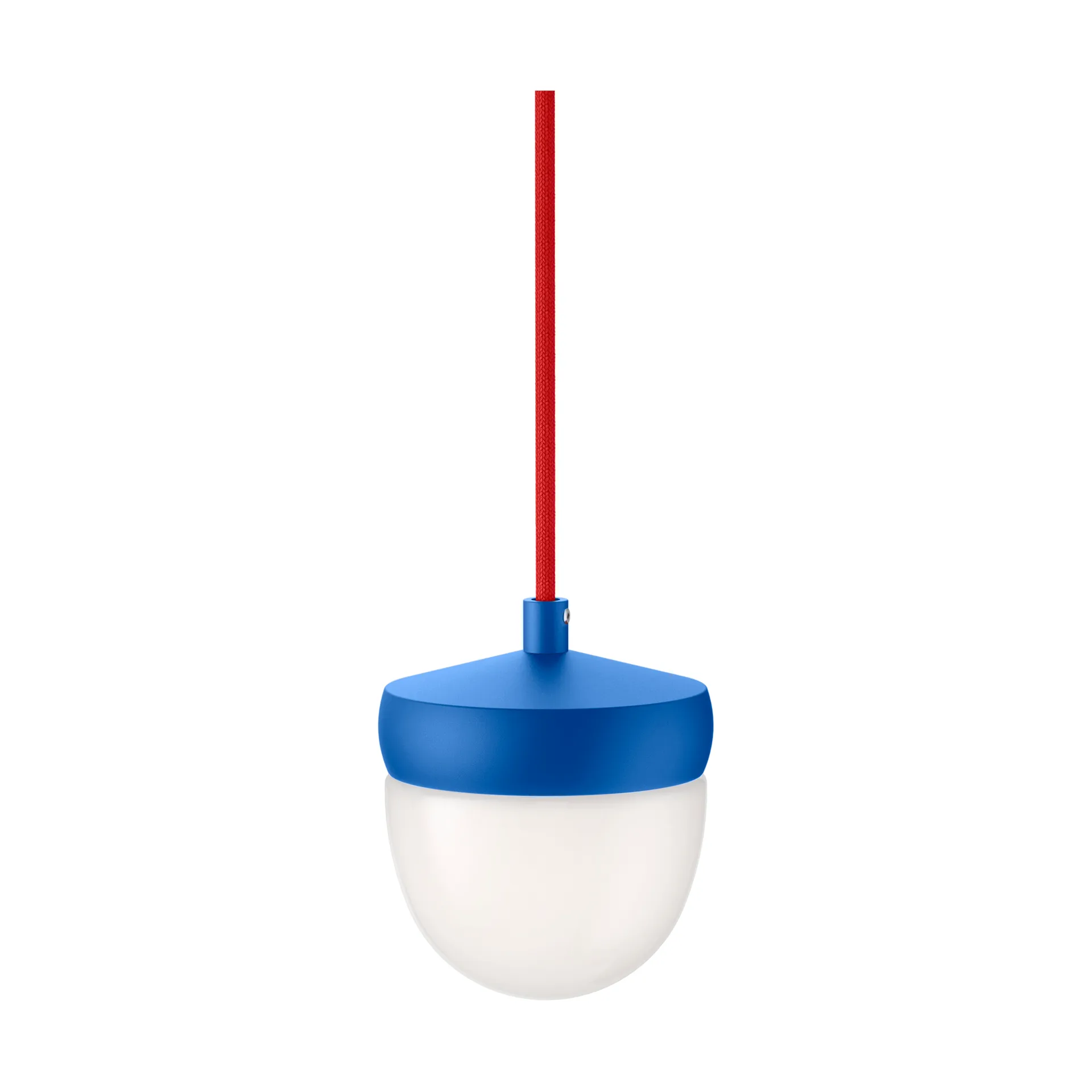Pan pendant frosted 10 cm, Clear blue-red Noon