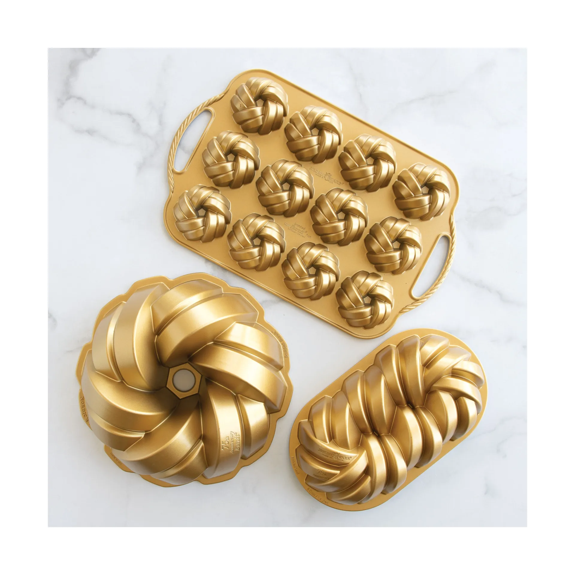 Nordic Ware Braided bread tin 1,4 L, Gold Nordic Ware