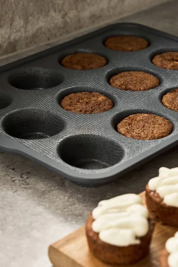 BAKE silicone mould with reinforced frame - Muffins, 12 pcs - Nordwik