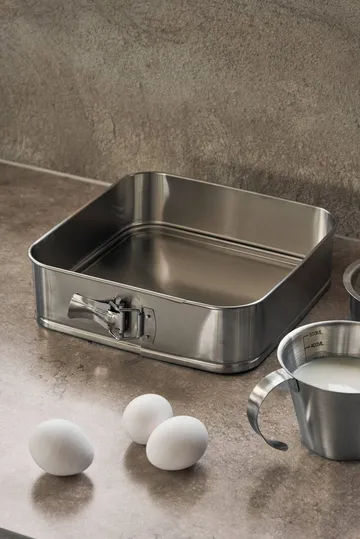 BAKE springform tin - Square, stainless steel, 26x26 cm - Nordwik