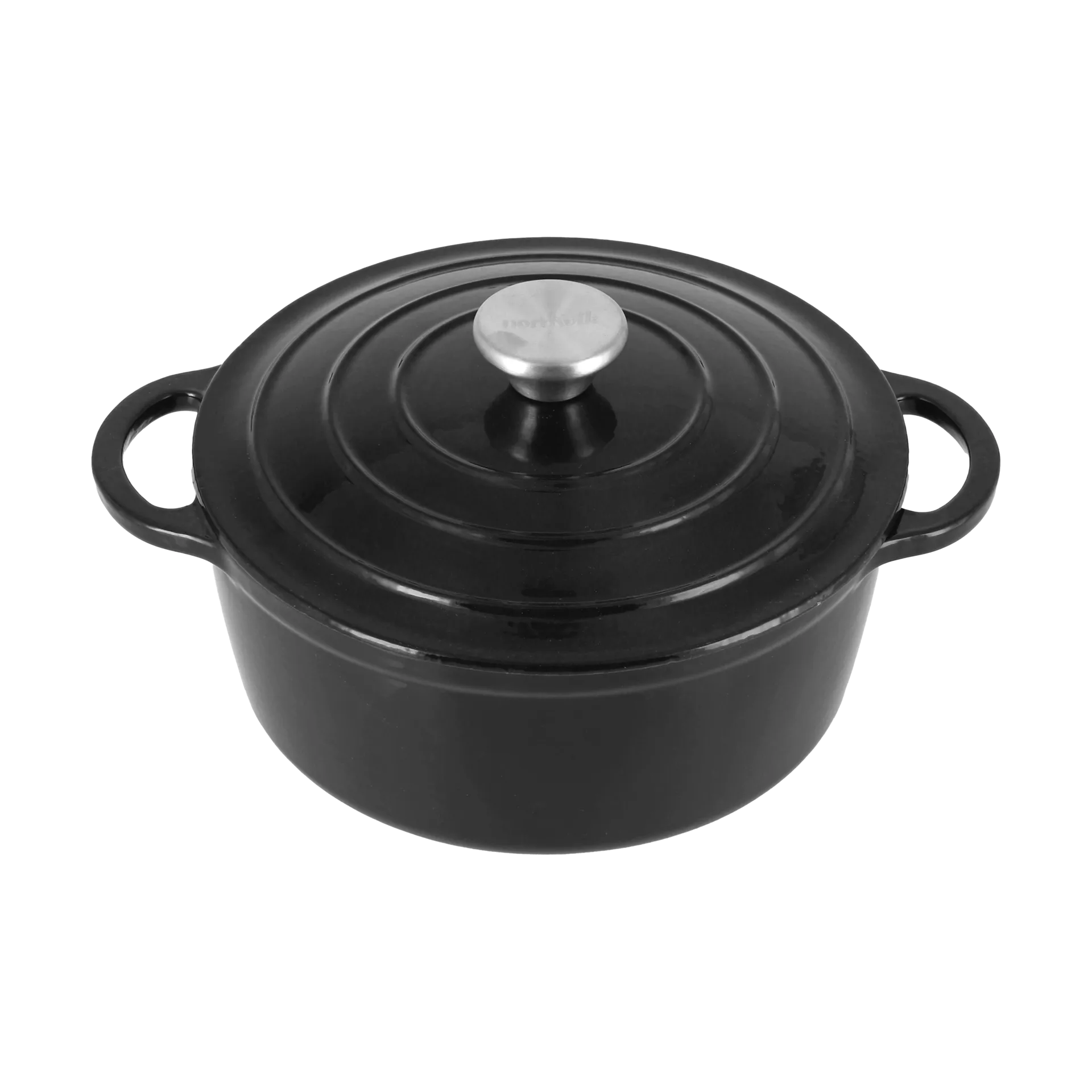 Nordwik cast iron pot round 2.5 l, Black Nordwik