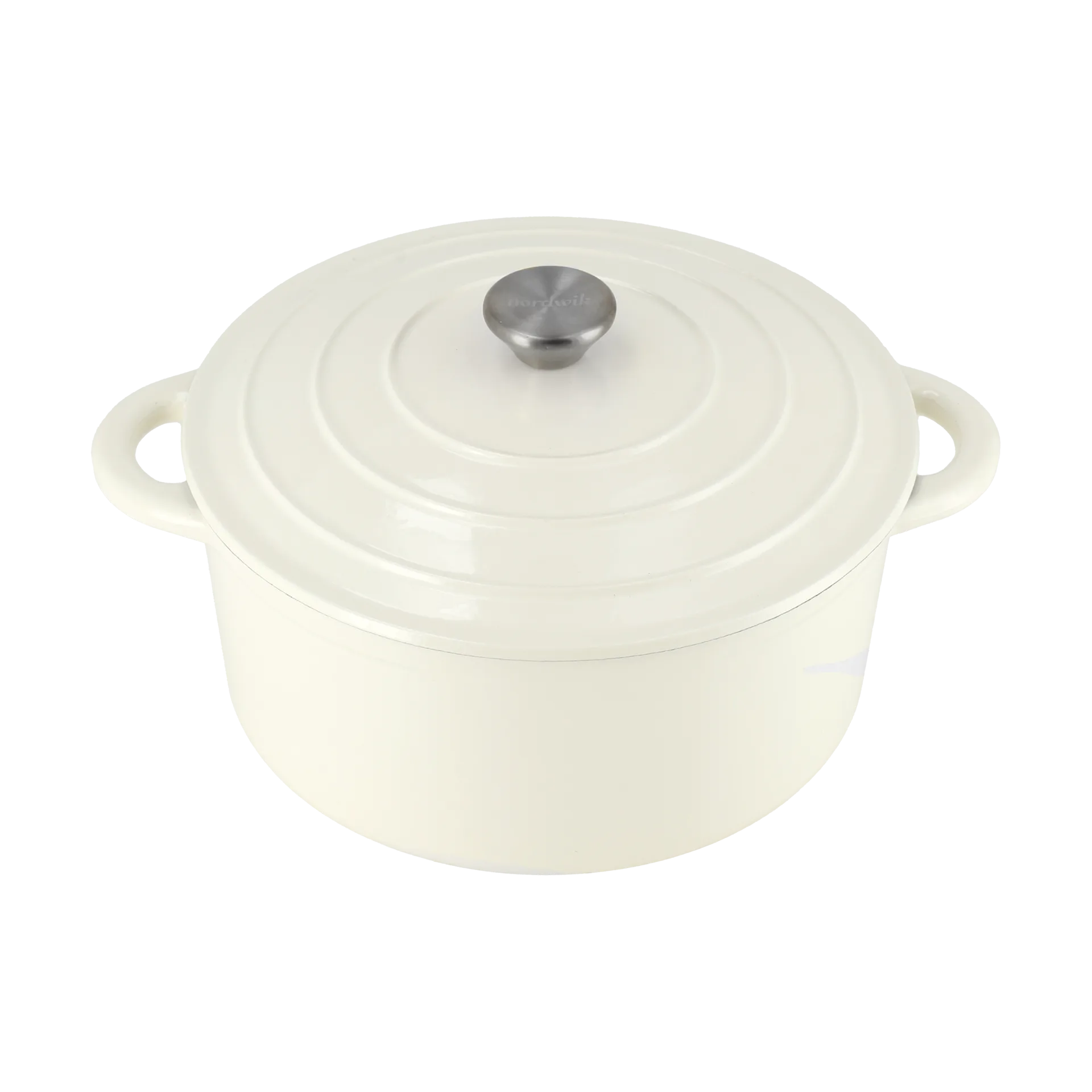 Nordwik cast iron pot round 5 l, Cream Nordwik