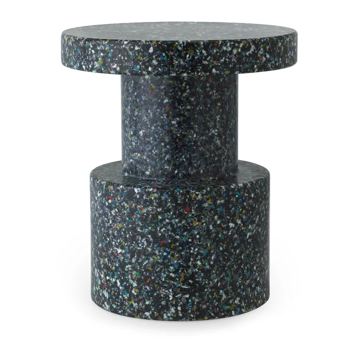 Bit round stool - Black-multi, Ø36x42 cm - Normann Copenhagen