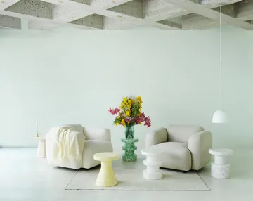 Bit Stack round stool - White-white, Ø36x42 cm - Normann Copenhagen