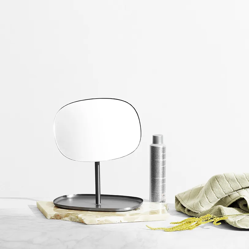 Flip mirror, Matte steel Normann Copenhagen