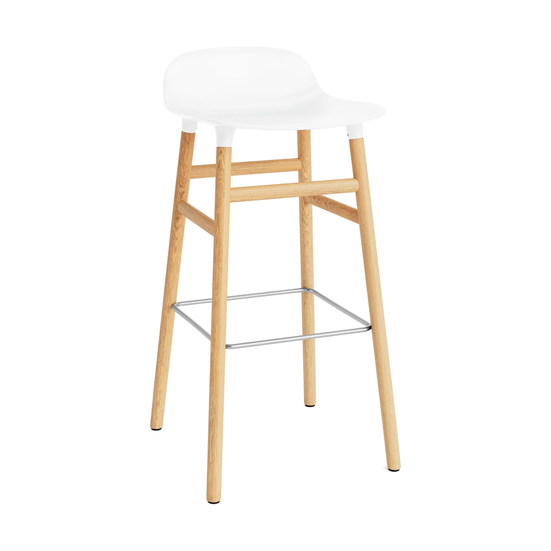 Form barstool oak legs 75 cm, White Normann Copenhagen