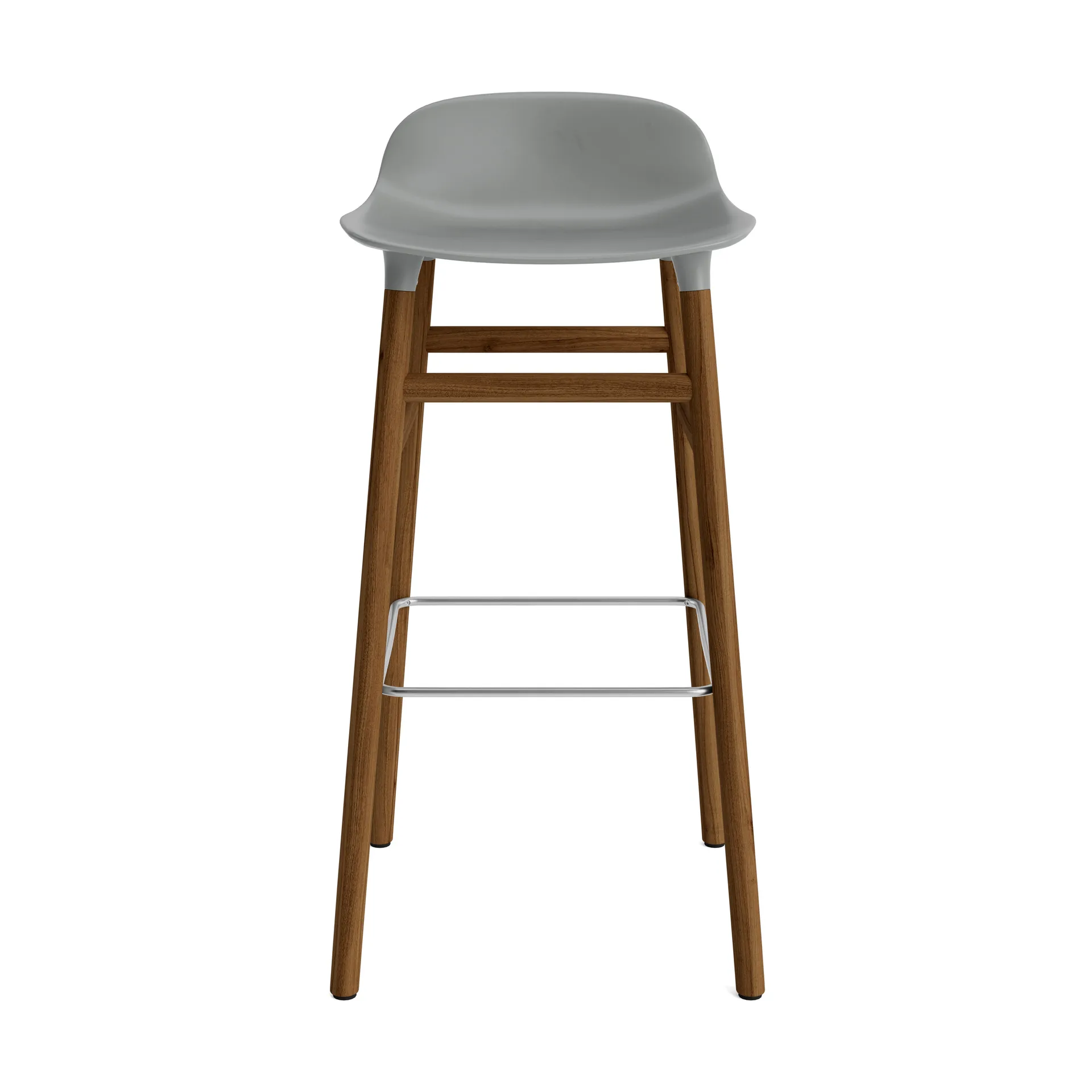 Form barstool walnut legs 75 cm, Grey Normann Copenhagen