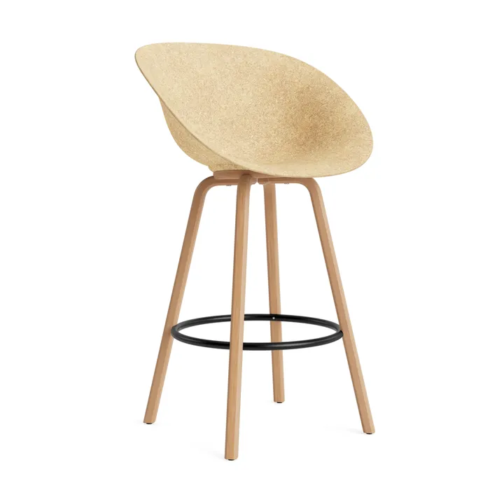 Mat Bar Armchair armchair 75 cm - Hemp-beech-black steel - Normann Copenhagen