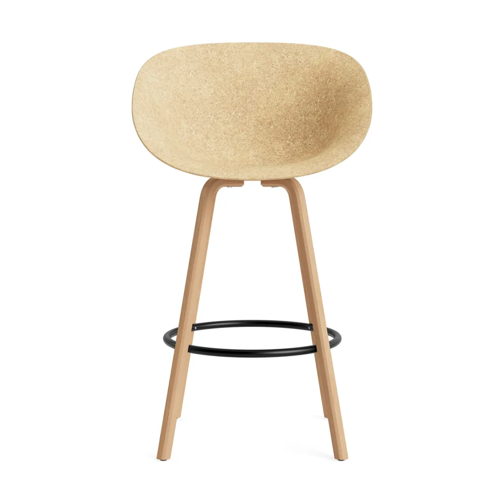 Mat Bar Armchair armchair 75 cm, Hemp-beech-black steel Normann Copenhagen