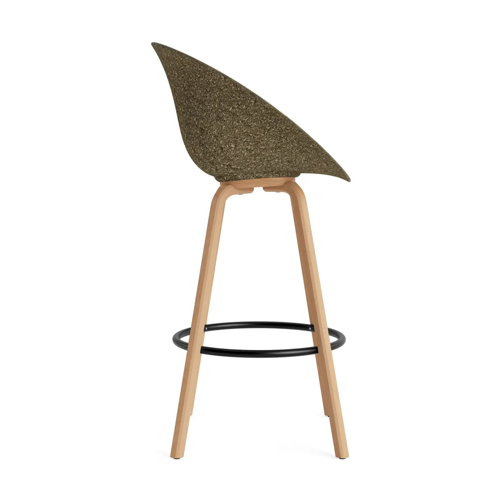 Mat Bar Armchair armchair 75 cm, Seaweed-beech-black steel Normann Copenhagen