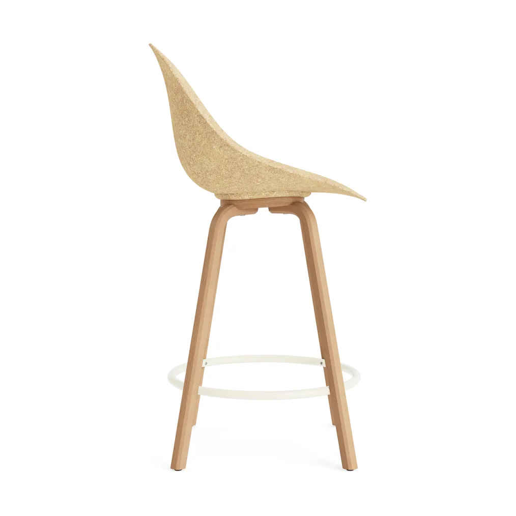 Mat Bar Chair bar stool 65 cm, Hemp-beech-cream steel Normann Copenhagen
