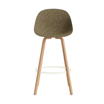 Mat Bar Chair bar stool 75 cm - Seaweed-beech-cream steel - Normann Copenhagen