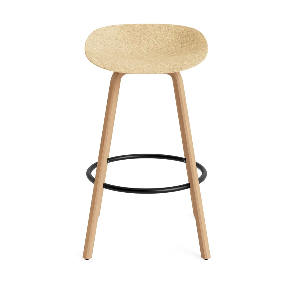 Mat Barstool 65 cm, Hemp-beech-black steel Normann Copenhagen