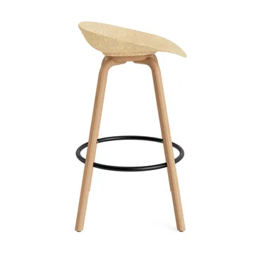 Mat Barstool 65 cm - Hemp-beech-black steel - Normann Copenhagen