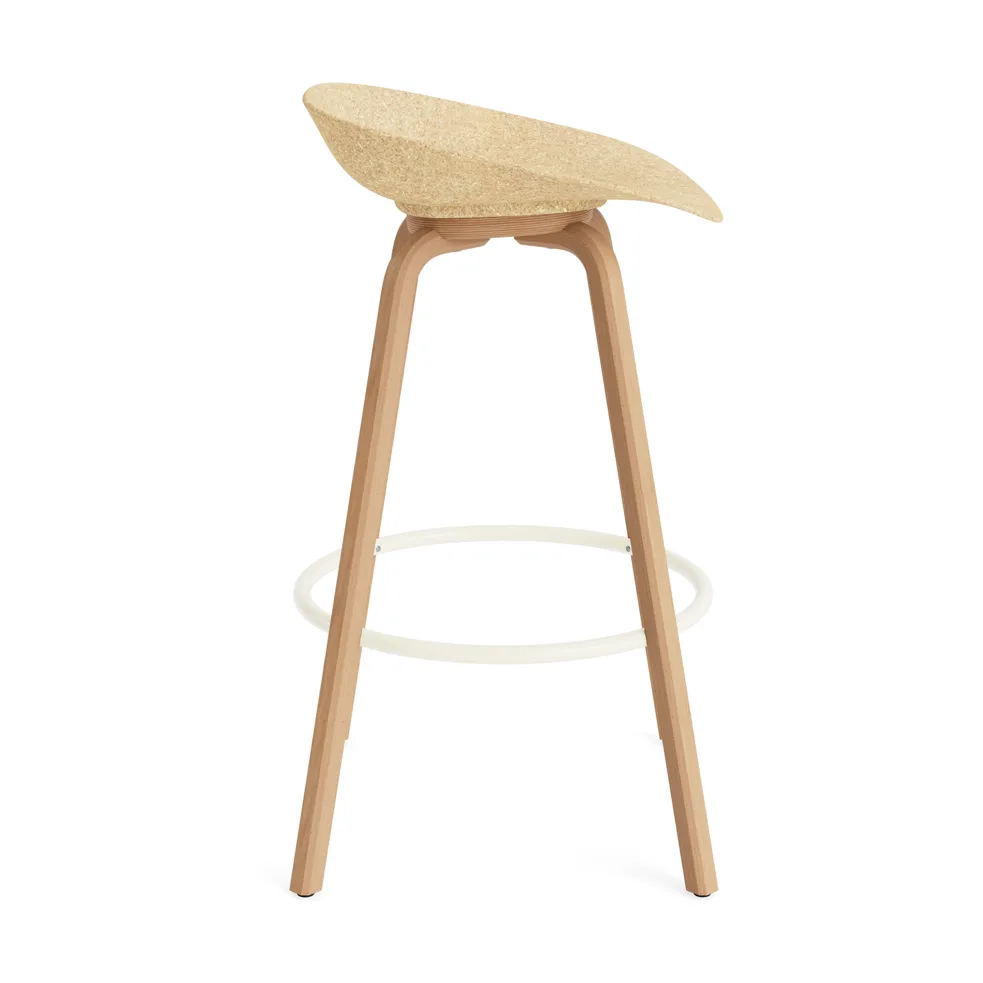 Mat Barstool 65 cm, Hemp-beech-cream steel Normann Copenhagen