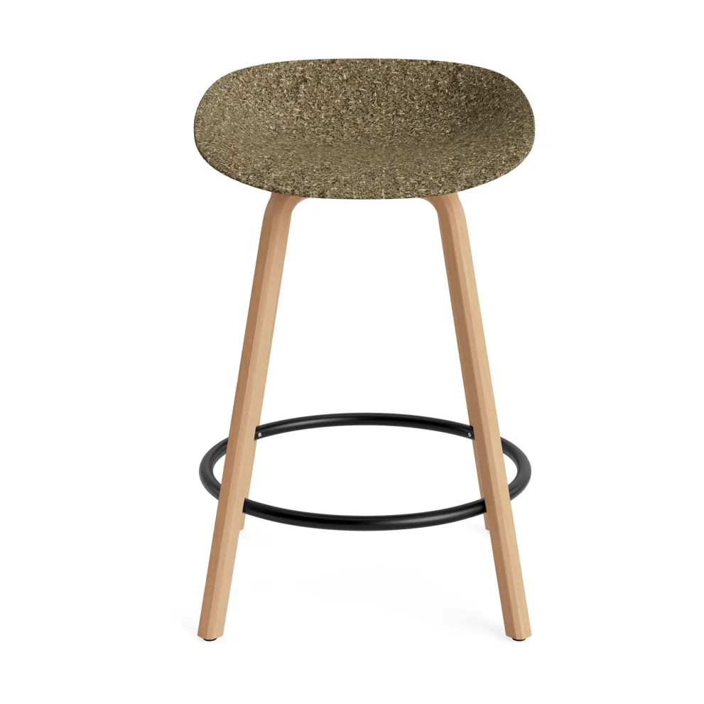 Mat Barstool 65 cm, Seaweed-beech-black steel Normann Copenhagen