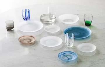 Stripe glass 39 cl - Blue Stripes - Normann Copenhagen