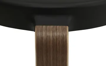 Tap round stool - Black, walnut legs, Ø35x43 cm - Normann Copenhagen