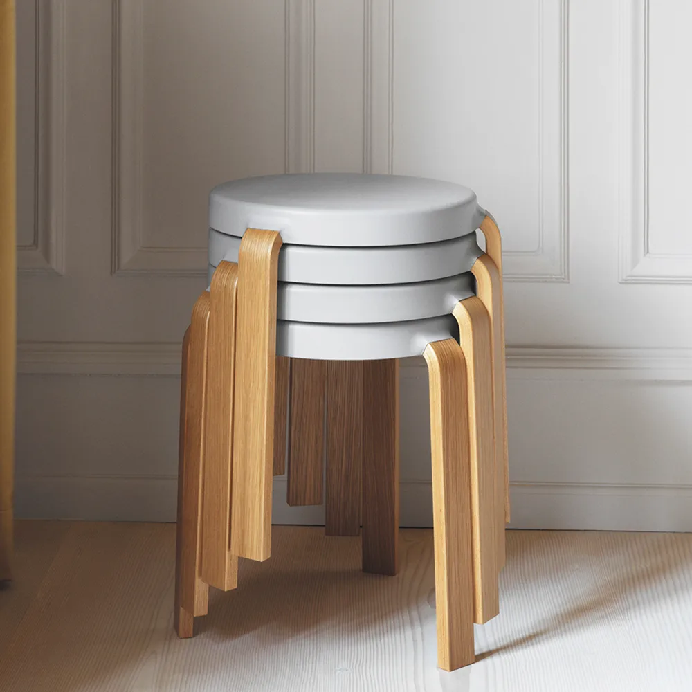 Tap round stool, Caramel, oak legs, Ø35x43 cm Normann Copenhagen