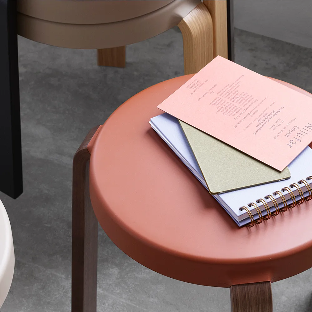 Tap round stool, Caramel, oak legs, Ø35x43 cm Normann Copenhagen