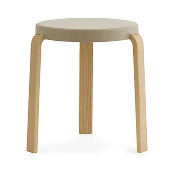 Tap stool - Sand, oak legs - Normann Copenhagen