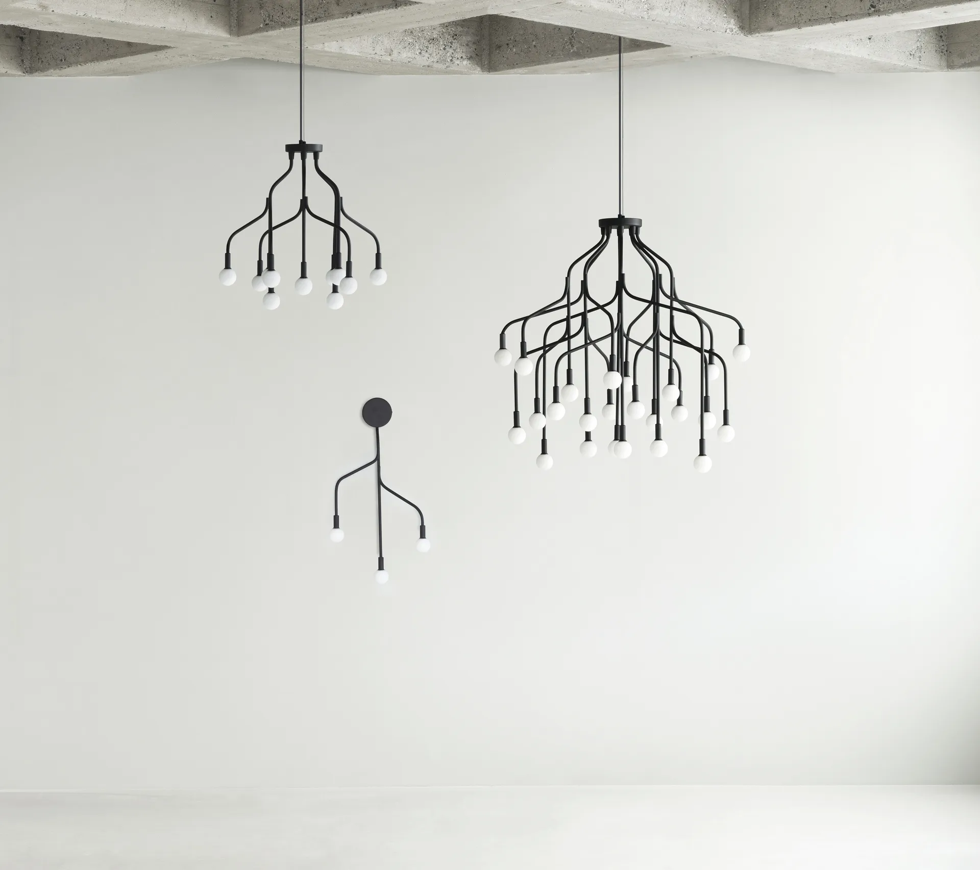 Vekst Ceiling Lamp Small, Black Normann Copenhagen