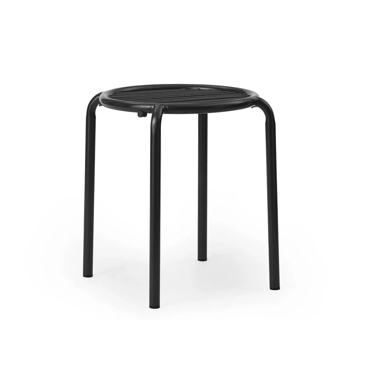 Vig round stool, Black, Ø41x46 cm Normann Copenhagen