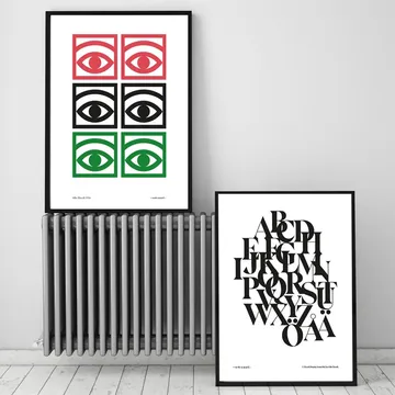 Ögon color poster - 50x70 cm - Olle Eksell