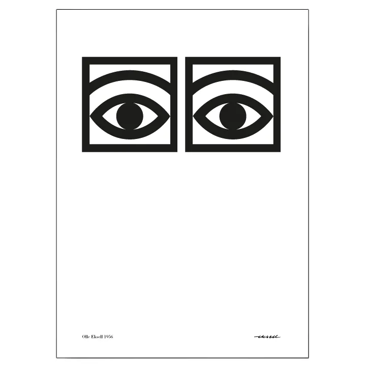 Ögon one-eye poster, 70x100 cm Olle Eksell