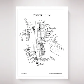 Stockholm poster - 50x70 cm - Olle Eksell