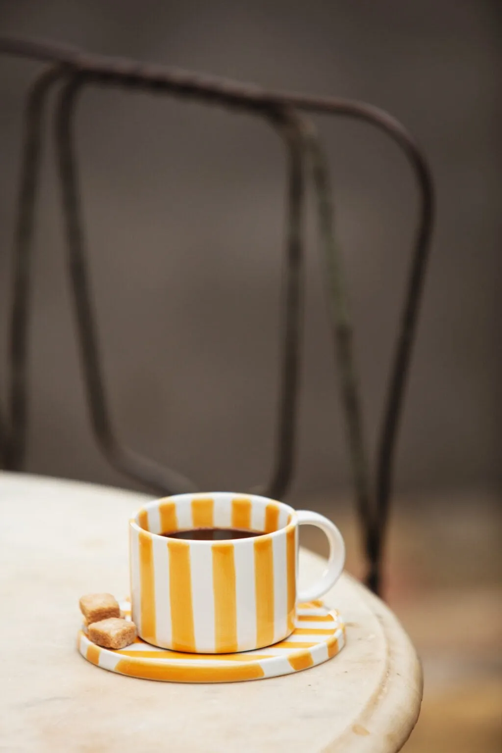 Monica cup with saucer 4-pack - Yellow Olsson & Jensen