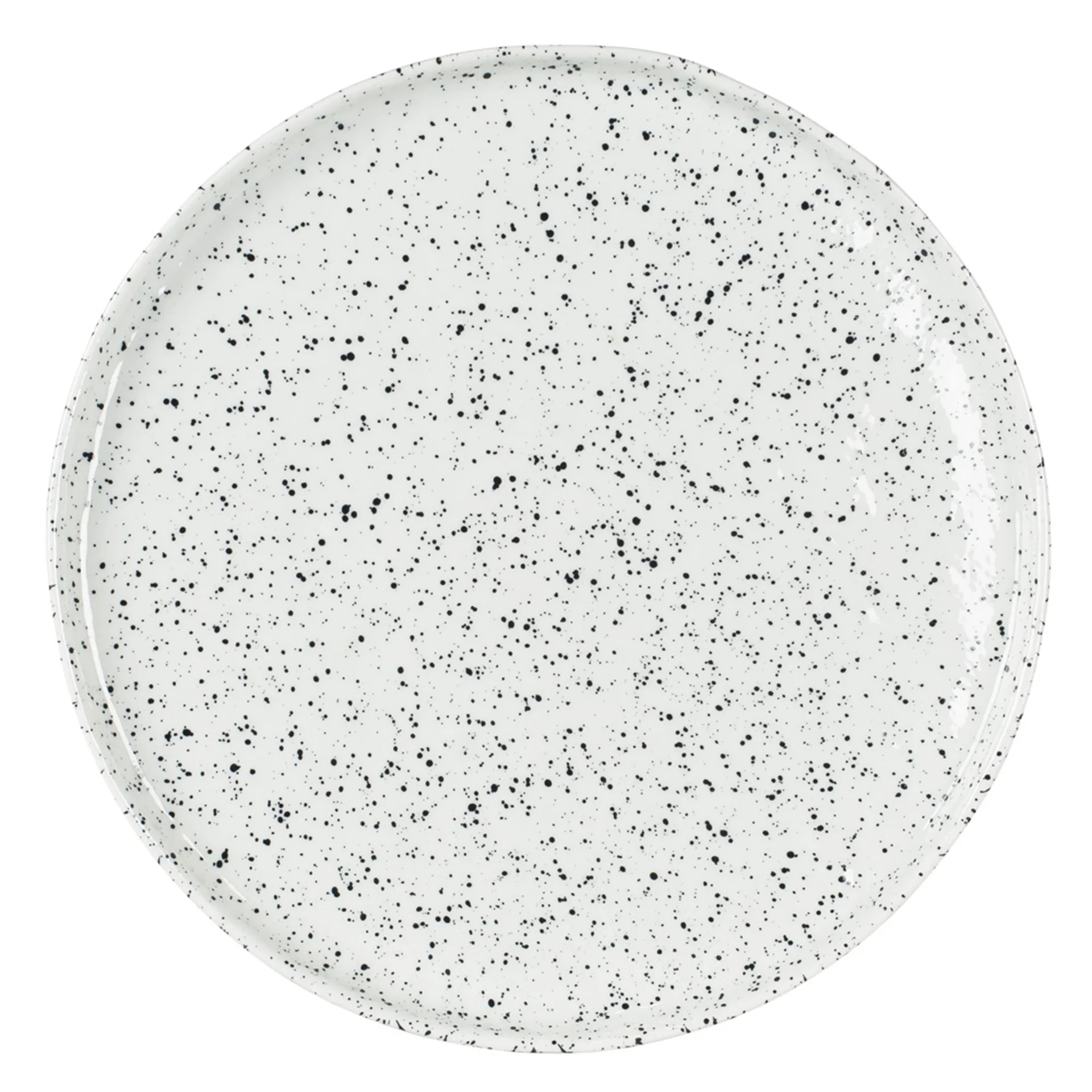 Poppi plate 27 cm, white-black Olsson & Jensen