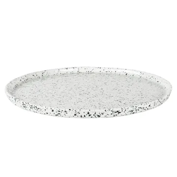 Poppi plate 27 cm - white-black - Olsson & Jensen
