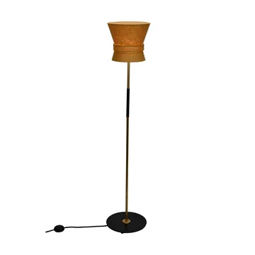 Bow floor lamp - Raw brass-yellow ochre, small 147 cm - Örsjö Belysning