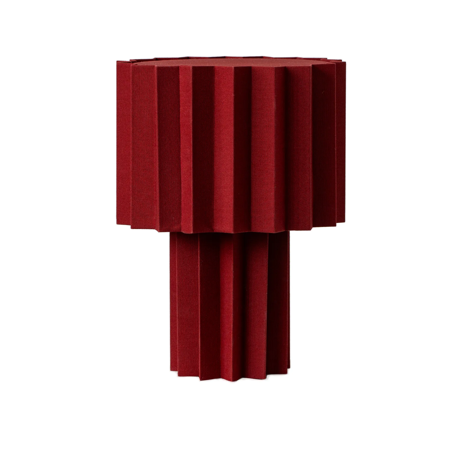 Plissé fabric table lamp, Red, 40,9 cm Örsjö Belysning