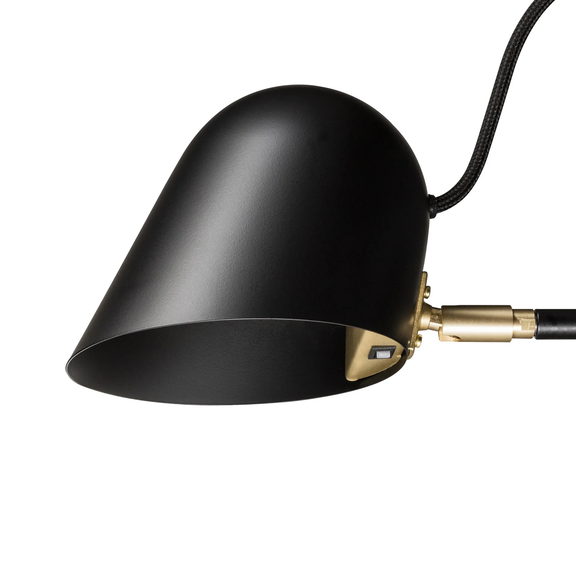 Streck floor lamp, Black, black textile cord Örsjö Belysning